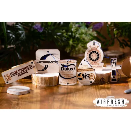 Zawieszki drewniane z filcem i logotypem klienta (1 000 szt.)